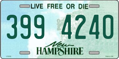 NH license plate 3994240