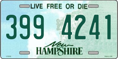 NH license plate 3994241