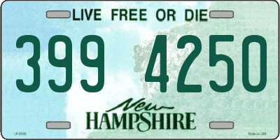 NH license plate 3994250