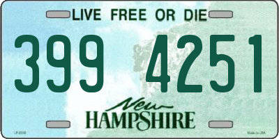 NH license plate 3994251