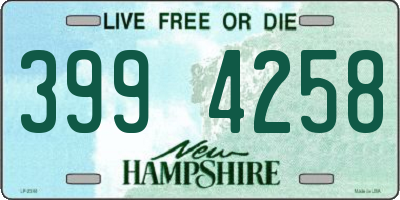 NH license plate 3994258