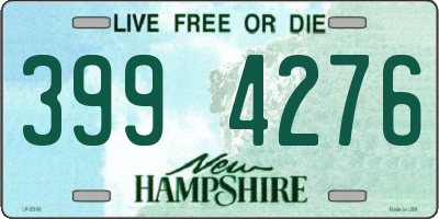 NH license plate 3994276