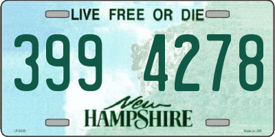 NH license plate 3994278