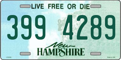 NH license plate 3994289