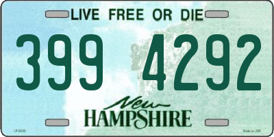 NH license plate 3994292