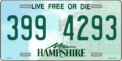 NH license plate 3994293