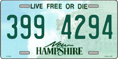 NH license plate 3994294