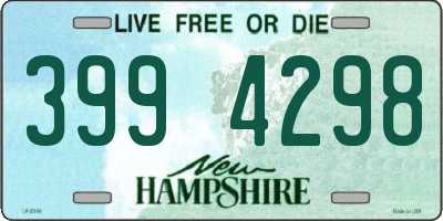 NH license plate 3994298