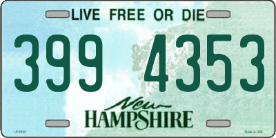 NH license plate 3994353