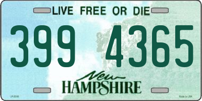 NH license plate 3994365