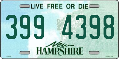 NH license plate 3994398