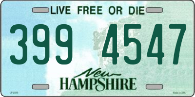 NH license plate 3994547