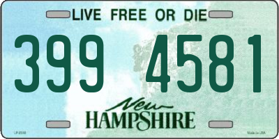 NH license plate 3994581