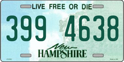 NH license plate 3994638