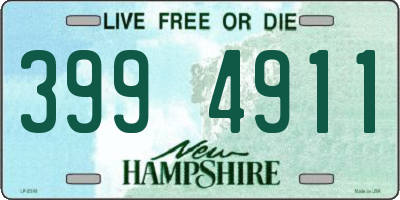 NH license plate 3994911