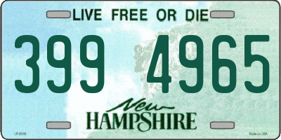 NH license plate 3994965