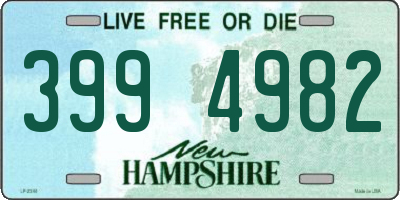 NH license plate 3994982