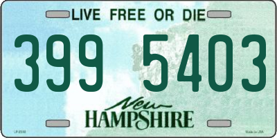 NH license plate 3995403