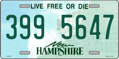 NH license plate 3995647