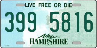 NH license plate 3995816