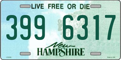 NH license plate 3996317