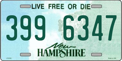 NH license plate 3996347