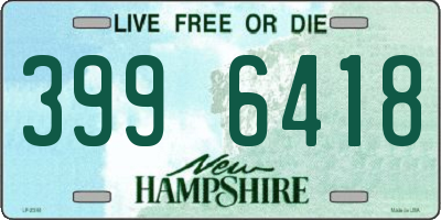 NH license plate 3996418