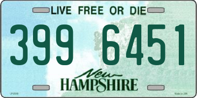 NH license plate 3996451