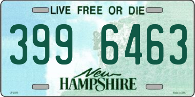 NH license plate 3996463