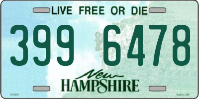 NH license plate 3996478