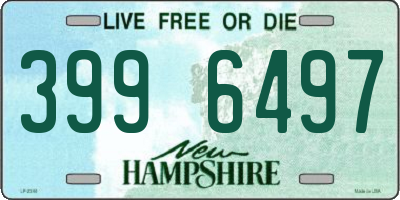 NH license plate 3996497