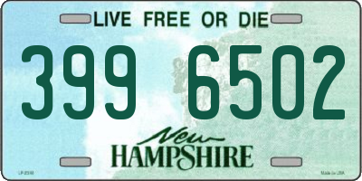 NH license plate 3996502