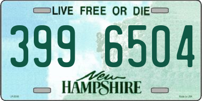 NH license plate 3996504