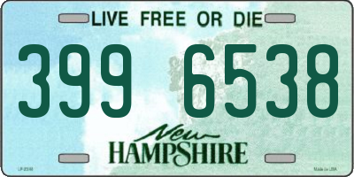 NH license plate 3996538