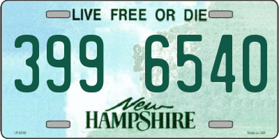 NH license plate 3996540