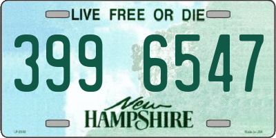 NH license plate 3996547