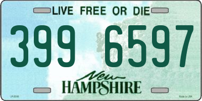 NH license plate 3996597