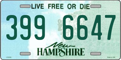 NH license plate 3996647