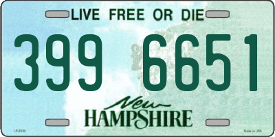 NH license plate 3996651