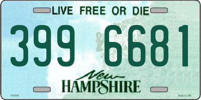 NH license plate 3996681