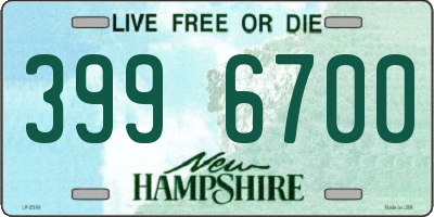 NH license plate 3996700