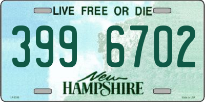 NH license plate 3996702