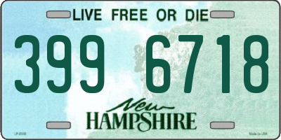NH license plate 3996718