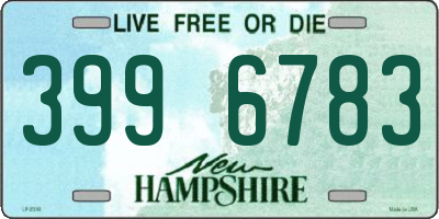 NH license plate 3996783