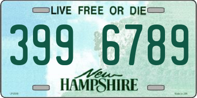 NH license plate 3996789