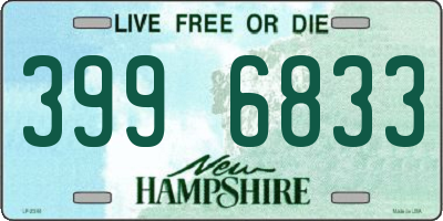 NH license plate 3996833