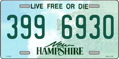 NH license plate 3996930