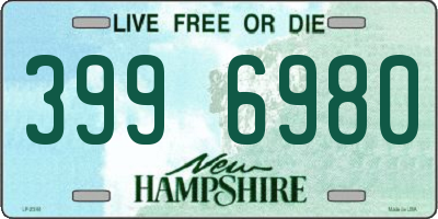 NH license plate 3996980