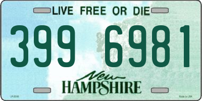 NH license plate 3996981