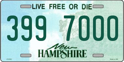 NH license plate 3997000